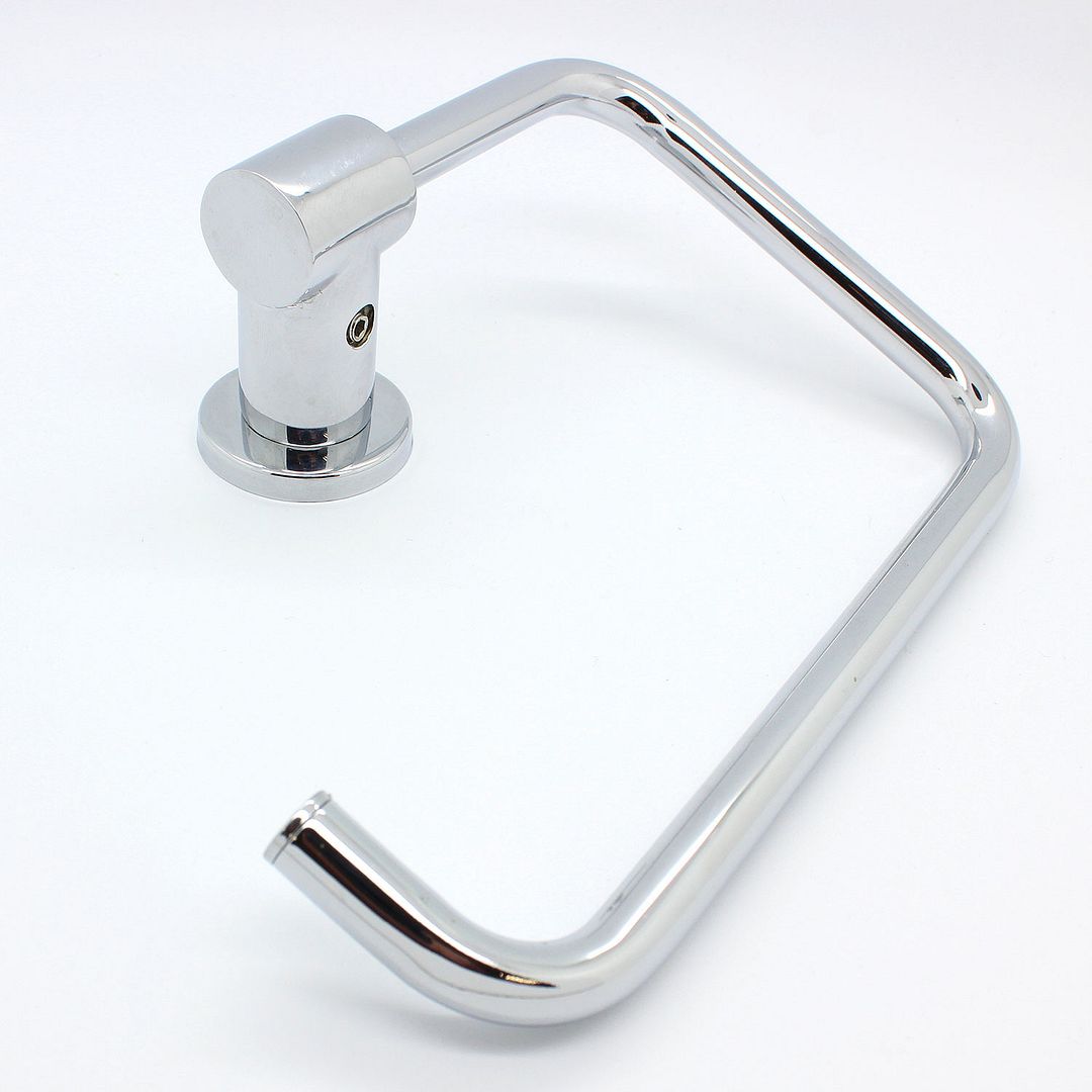 Wall Mounted Toilet Roll Holder Square Design Chrome Bathroom